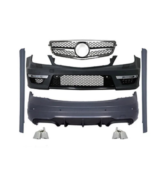 for Mercedes benz c-class w204 2008-2014 upgrade facelift c63 amg bodykit